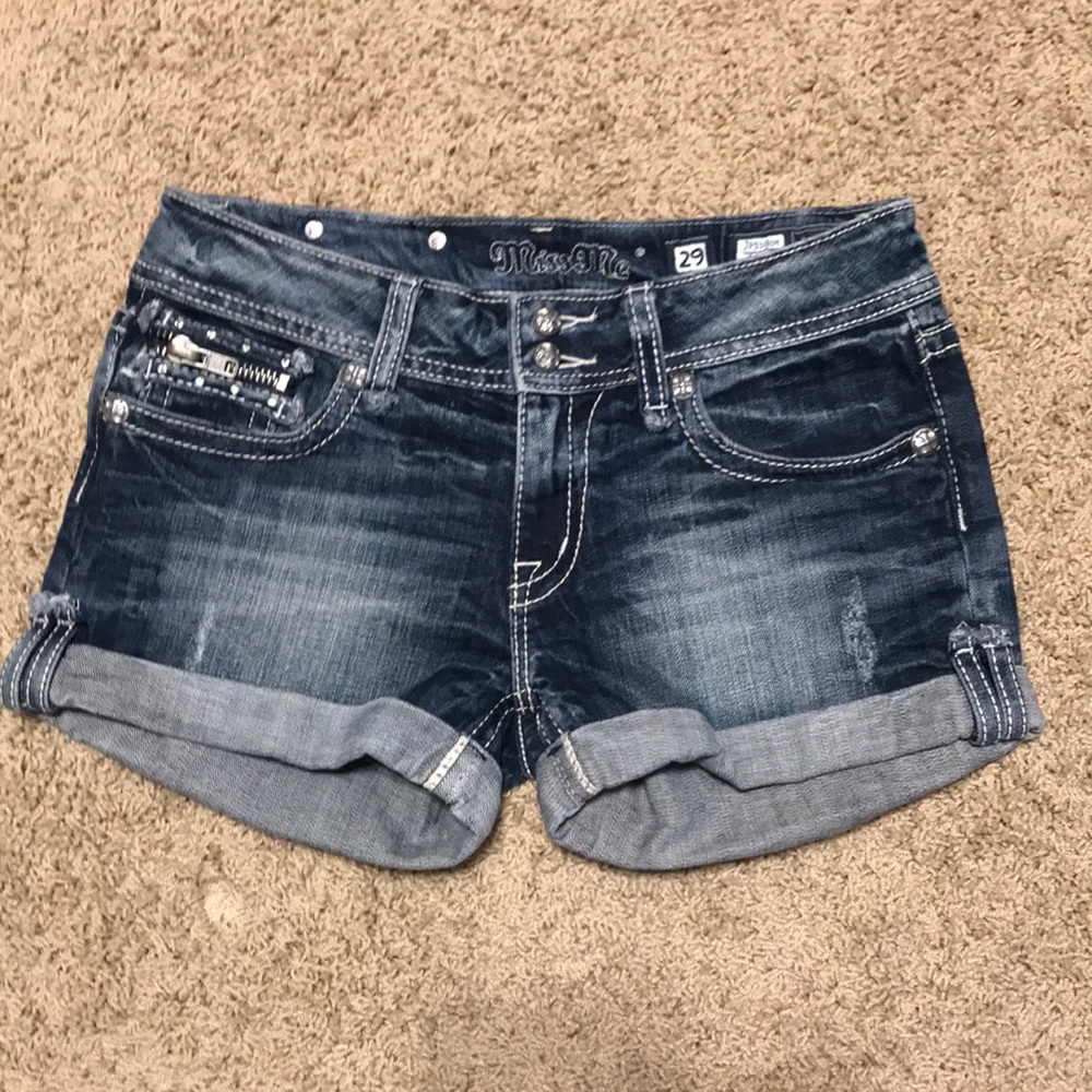 Miss Me Women's Blue Denim Shorts